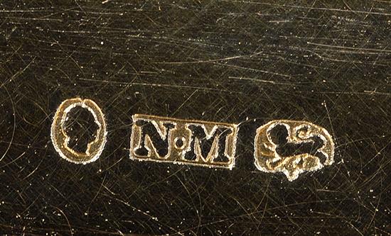 An early Victorian silver snuff box, by Nathaniel Mills, Length 78mm. Weight: 2.2oz/71grms